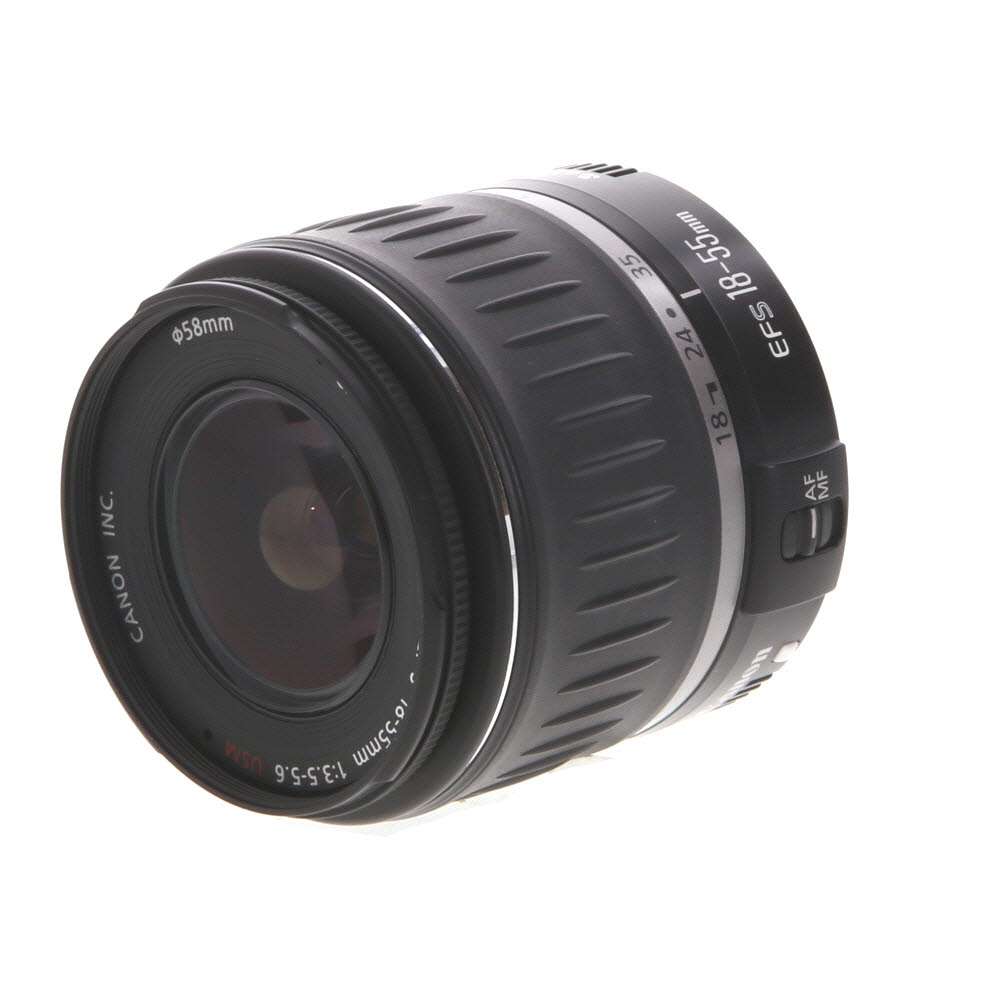 Canon EF-S 18-55mm f/3.5-5.6 USM Autofocus APS-C Lens, Black