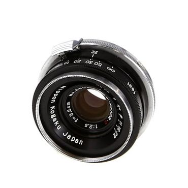 Nikon 3.5cm (35mm) f/2.5 W-Nikkor.C (Red R) Nippon Kogaku Japan Lens for Rangefinder, Black