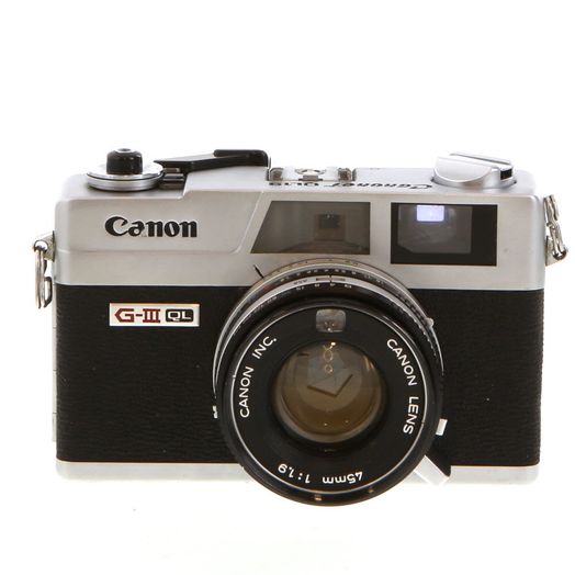 Canon Canonet QL19 GIII 35mm Rangefinder Camera, Chrome with 45 f