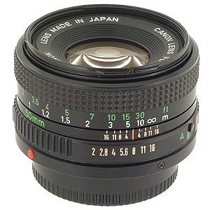Canon 50mm F/2 FD Mount Lens