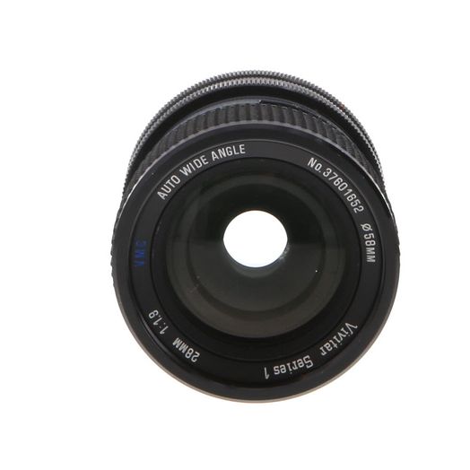 Vivitar 28mm f/1.9 Series 1 Manual Focus Breech Lock Lens for