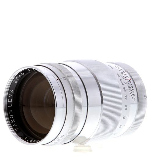 【動作OK】Canon Lens 85mm f/1.9 L Canon 85mm f/1.9 Lens for Rangefinder Camera, Chrome {48}
