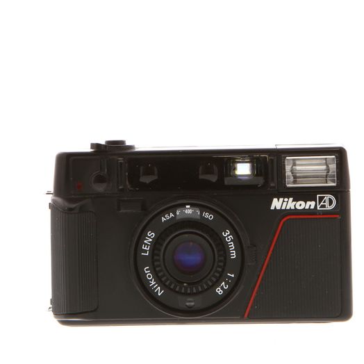 Nikon L35AD2 35mm Camera with 35mm f/2.8 Lens, Date Back, Black