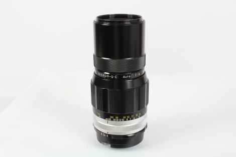 Nikon 200mm f/4 NIKKOR-Q.C Auto Non AI Manual Focus Lens with Built-In Hood