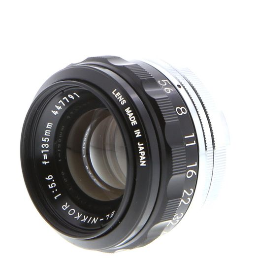 Nikon 135mm f/5.6 EL-Nikkor Enlarging Lens, Black/Chrome (39mm Mount)
