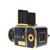 Hasselblad 503CX Golden Blue 50TH Anniversary Edition With Waist Level Finder, 80mm CF Lens, A12 Back  thumbnail