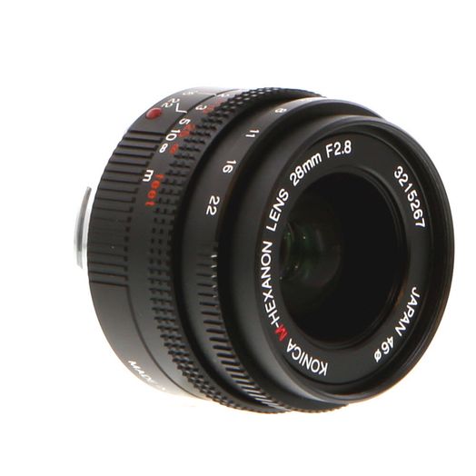 Konica 28mm f/2.8 M-Hexanon Lens for Hexar RF, Black {46}