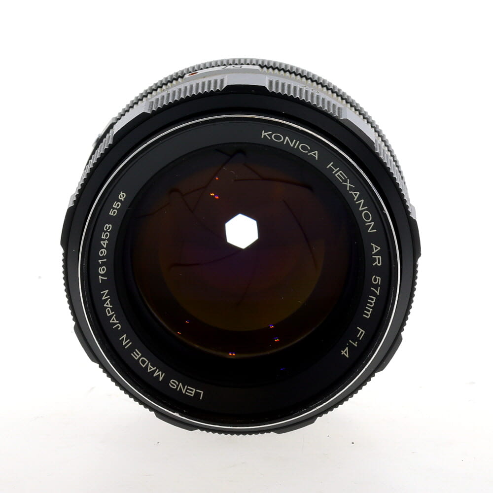 Konica 57mm f/1.4 Hexanon AR Mount Lens
