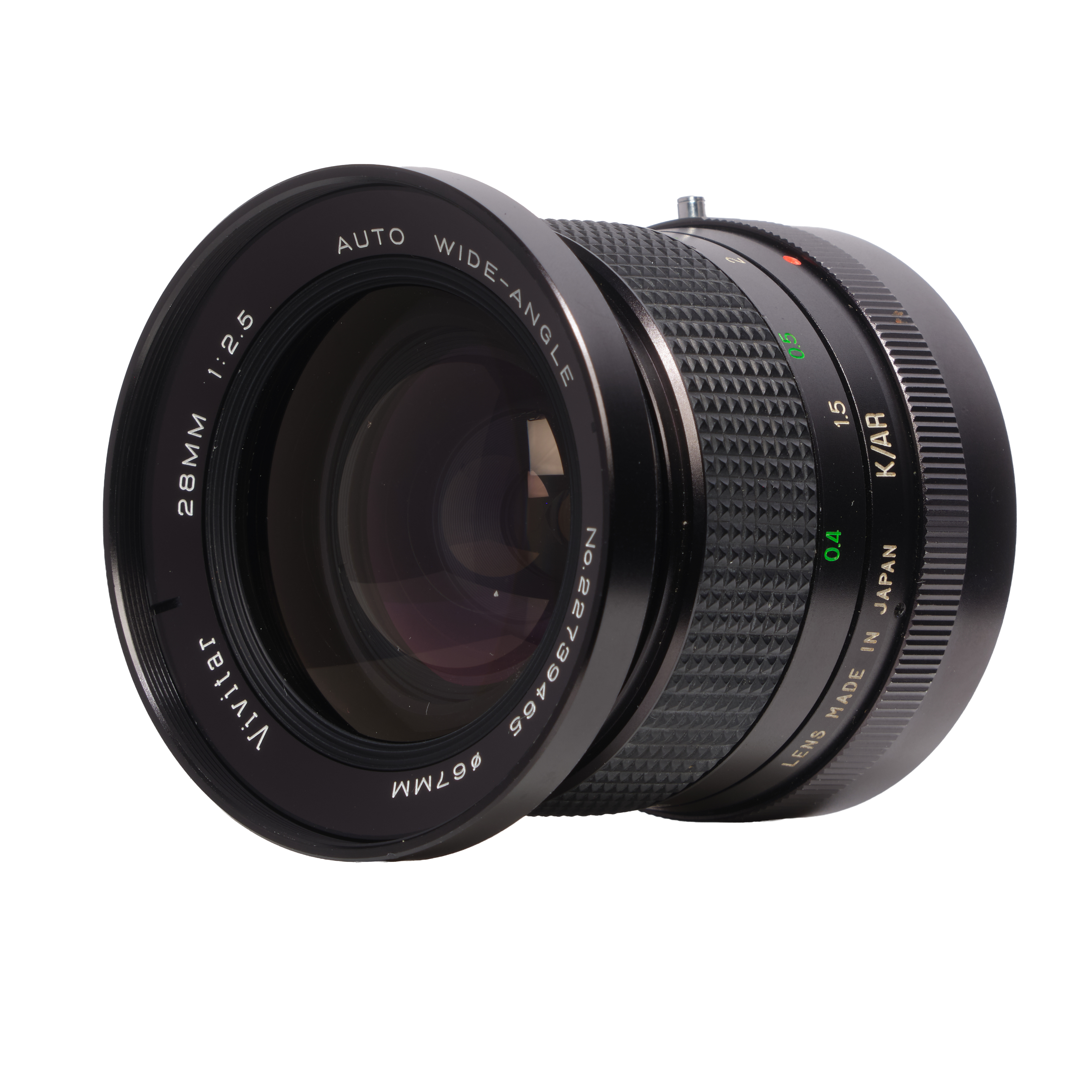 Vivitar 28mm f/2.5 Auto EE Lens For Konica