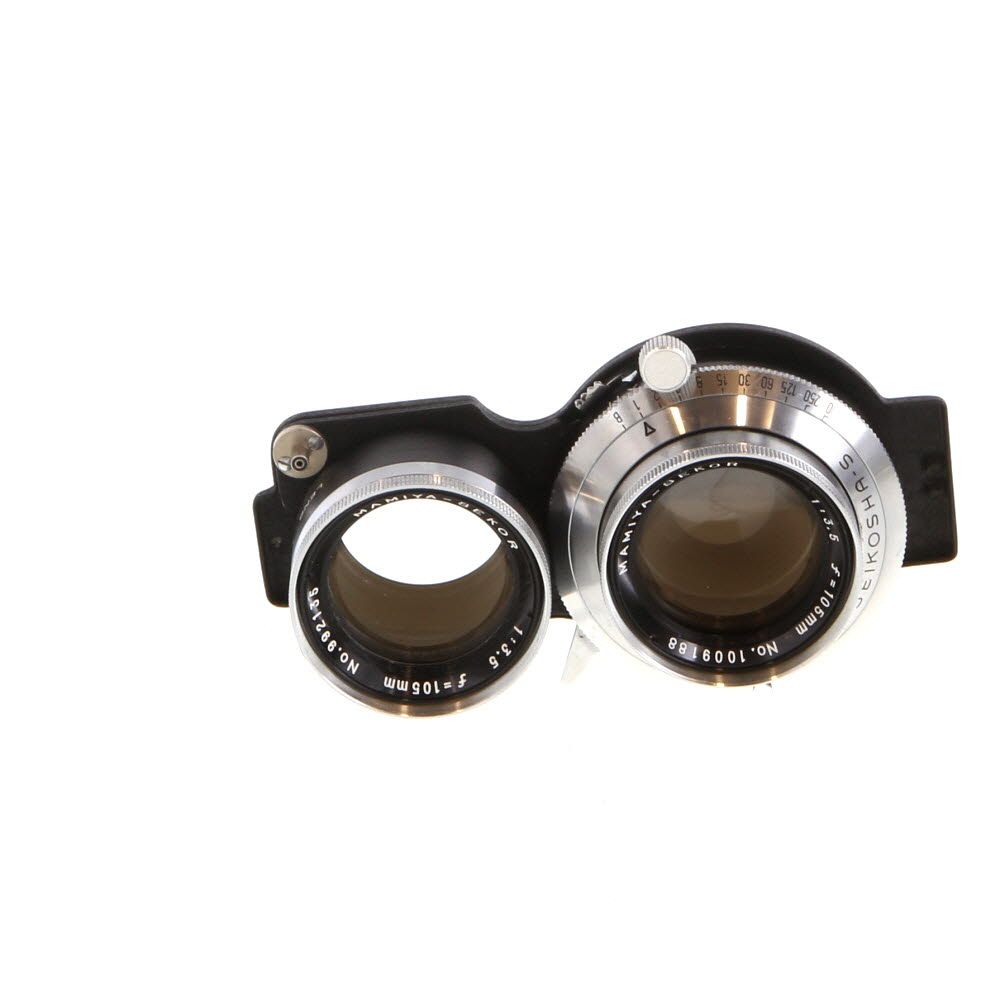 Mamiya-Sekor 105mm f/3.5 Seikosha-S Lens for TLR, Chrome {40.5}