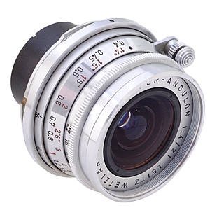 Leica 21mm f/4 Super-Angulon Wetzlar M-Mount Lens Germany Chrome 11102L without Finder