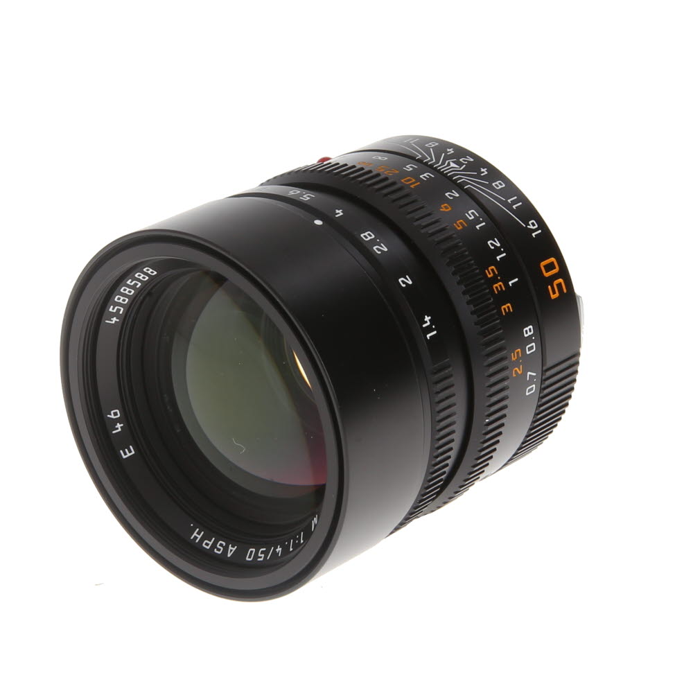 Leica 50mm f/1.4 Summilux-M ASPH. M-Mount Lens w/ Built-In Hood, Germany, Black, 6-Bit