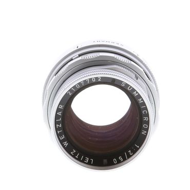 Leica 50mm f/2 Summicron (Type 2) Wetzlar Dual Range Rangefinder M-Mount Lens, Germany, Chrome {E39} 11918
