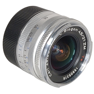 Zeiss 21mm f/4.5 ZM C Biogon T* Lens for Leica M-Mount, Silver
