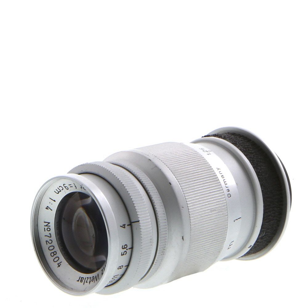Leica 9cm (90mm) f/4 Elmar Screw Mount Lens, Chrome/Black