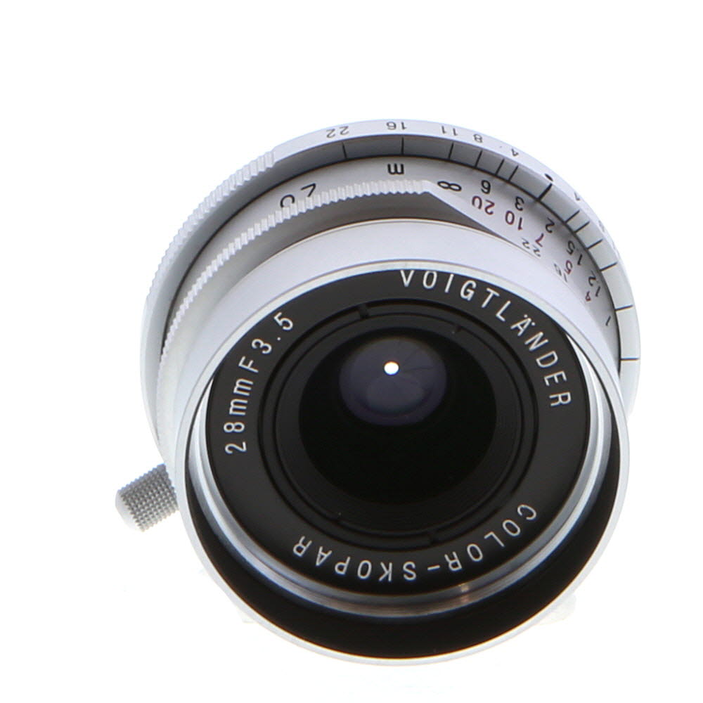 Voigtlander 28mm f/3.5 Color Skopar Lens for M39 Leica Screw Mount, Silver