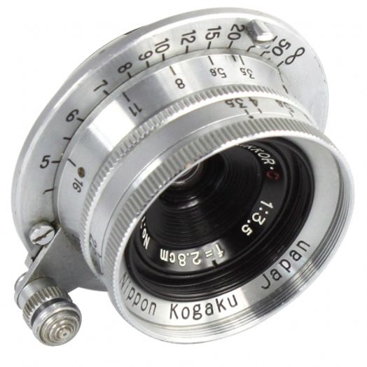Nikon 2.8cm (28mm) f/3.5 W-Nikkor.C Nippon Kogaku Japan Lens for