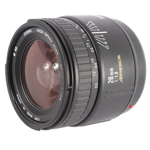 良品 SIGMA MULTI WIDE YS 1:2.8 f=28mm MINOLTAマウント Sigma 28mm F/1.8 Aspherical High Speed II Autofocus Lens For
