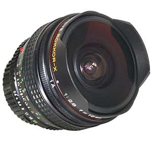 Minolta 16mm F/2.8 Fisheye Rokkor-X MD Mount Manual Focus Lens