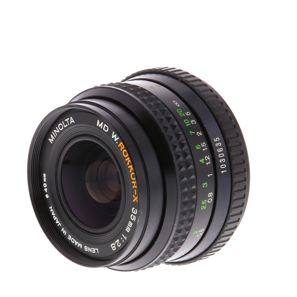 Minolta 35mm f/2.8 W. Rokkor-X MD Manual Focus Lens for MD-Mount