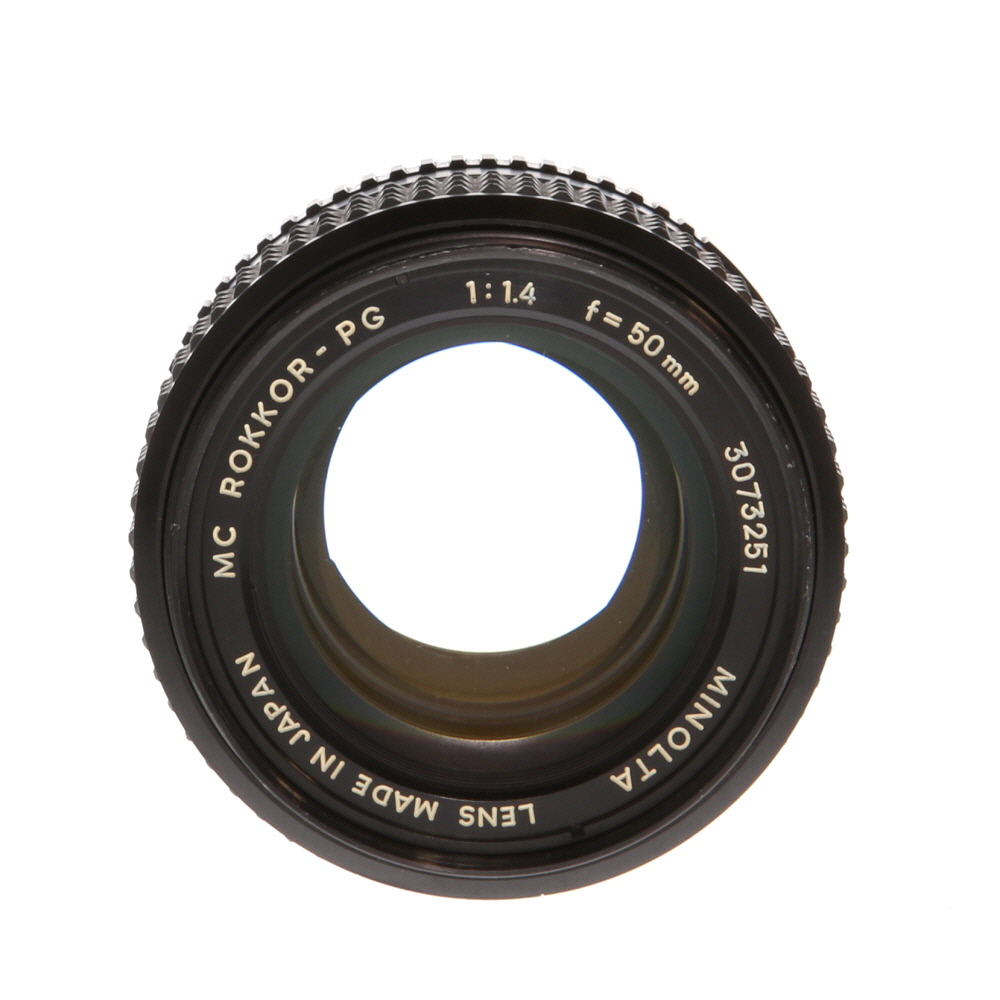Minolta 50mm F/1.4 Rokkor PG MC Mount Manual Focus Lens