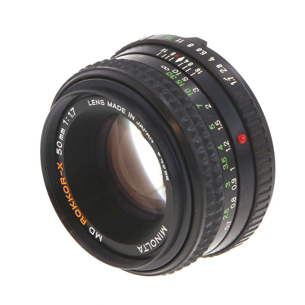 Minolta 50mm F/1.7 Rokkor X MD Mount Manual Focus Lens