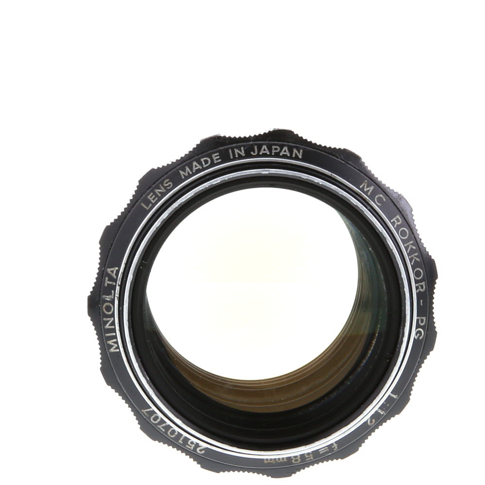 Minolta 58mm F/1.2 Rokkor-PG MC Mount Manual Focus Lens