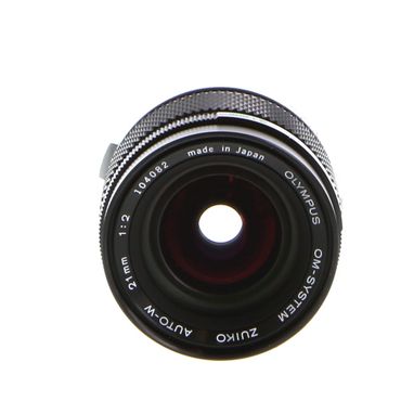 Olympus Zuiko 21mm f/2 Auto-W Manual Focus Lens for OM-Mount, Black