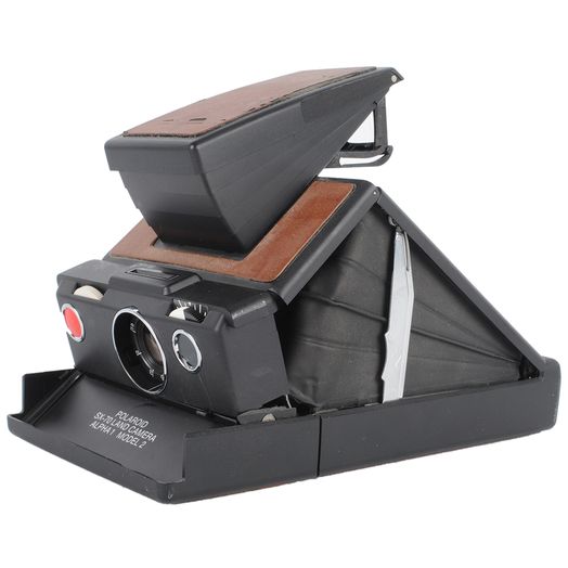 Polaroid SX-70 Land Camera Alpha 1, Model 2, Black/Tan