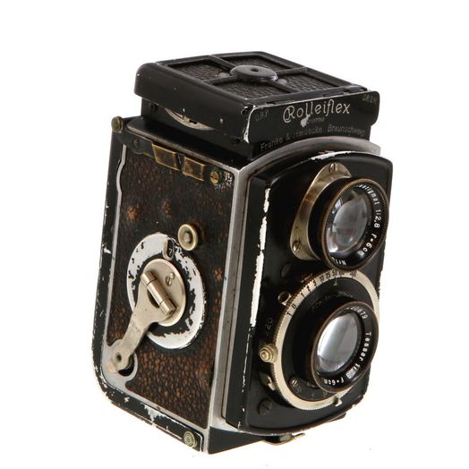 Rollei Baby Rolleiflex 4X4 F2.8 Compur Medium Format TLR Camera, Black