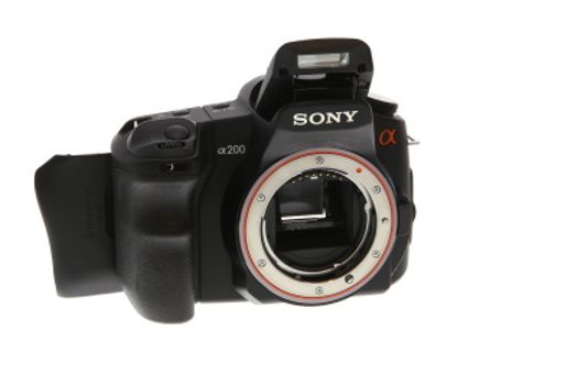 Sony Alpha a200 DSLR Camera Body, Black {10.2MP}