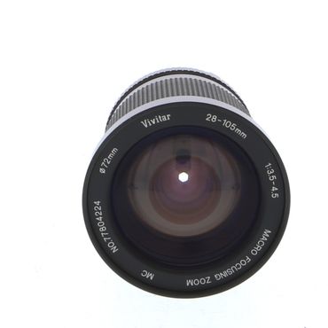 Vivitar 28-105mm F/3.5-4.5 Macro Manual Focus Lens For Minolta MD Mount