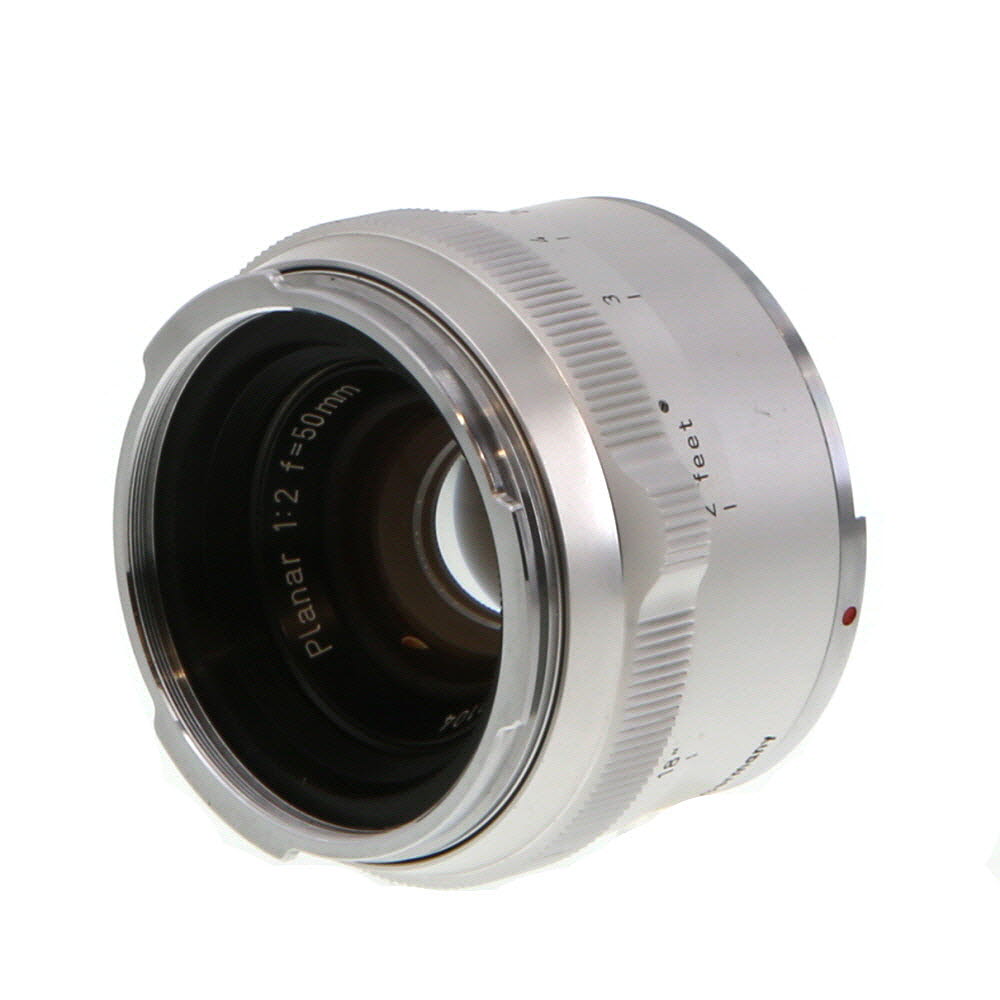 Zeiss 50mm F/2 Planar Chrome Lens For Contarex