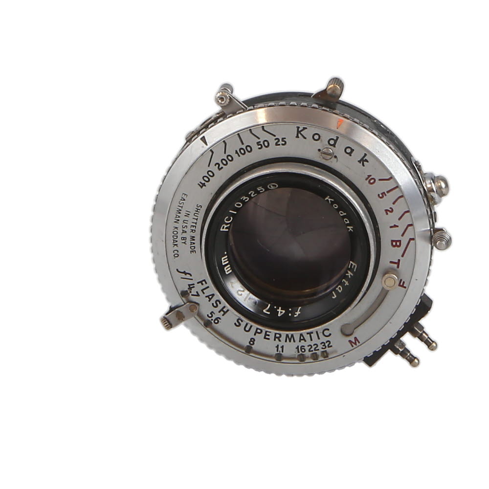 Kodak 127mm f/4.7 Ektar Flash Supermatic BT Bipost (35MT) Lens for 4x5