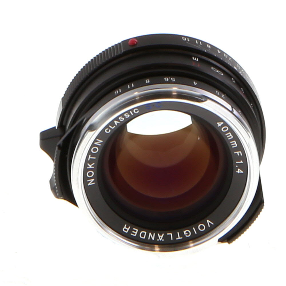 Voigtlander 40mm f/1.4 Nokton Classic S.C Leica M-Mount Lens, Black with Chrome Rim