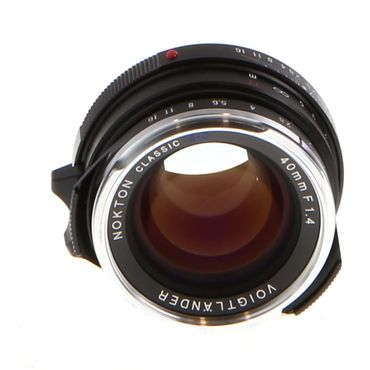 Voigtlander 40mm f/1.4 Nokton Classic S.C Leica M-Mount Lens, Black with Chrome Rim