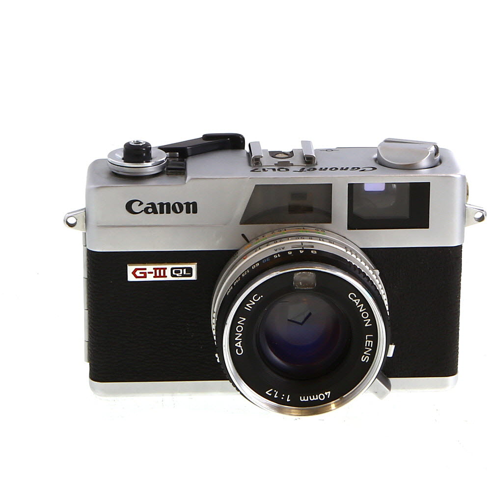 Canon Canonet QL17 GIII 35mm Rangefinder Camera, Chrome with 40 f/1.7 Lens