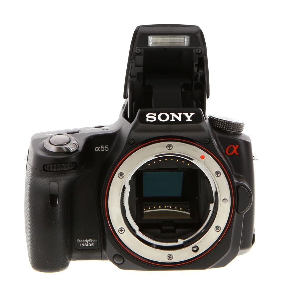 Sony Alpha SLT-a55 DSLR Camera Body, Black {16.2MP}