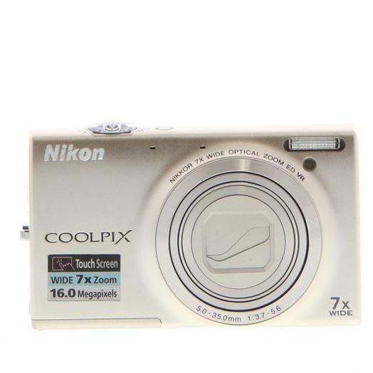 Nikon Coolpix S6100 Digital Camera, Silver {16MP}