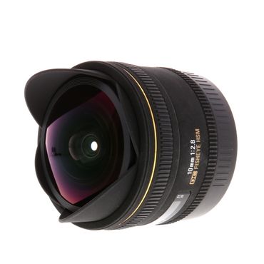 Sigma 10mm f/2.8 Fisheye EX DC HSM Autofocus APS-C Lens for Canon EF-S Mount {RearGel}