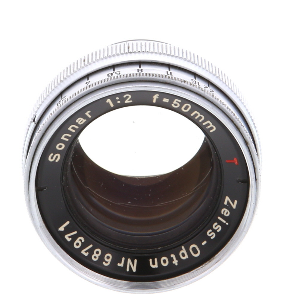 Zeiss 50mm f/2 Sonnar T Opton Lens for Contax Rangefinder Chrome