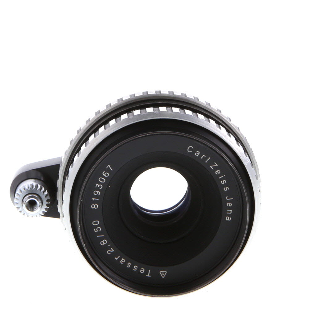 Zeiss Jena 50mm f/2.8 Tessar Semi-Auto Lens for Exakta Mount, Zebra Black/Chrome