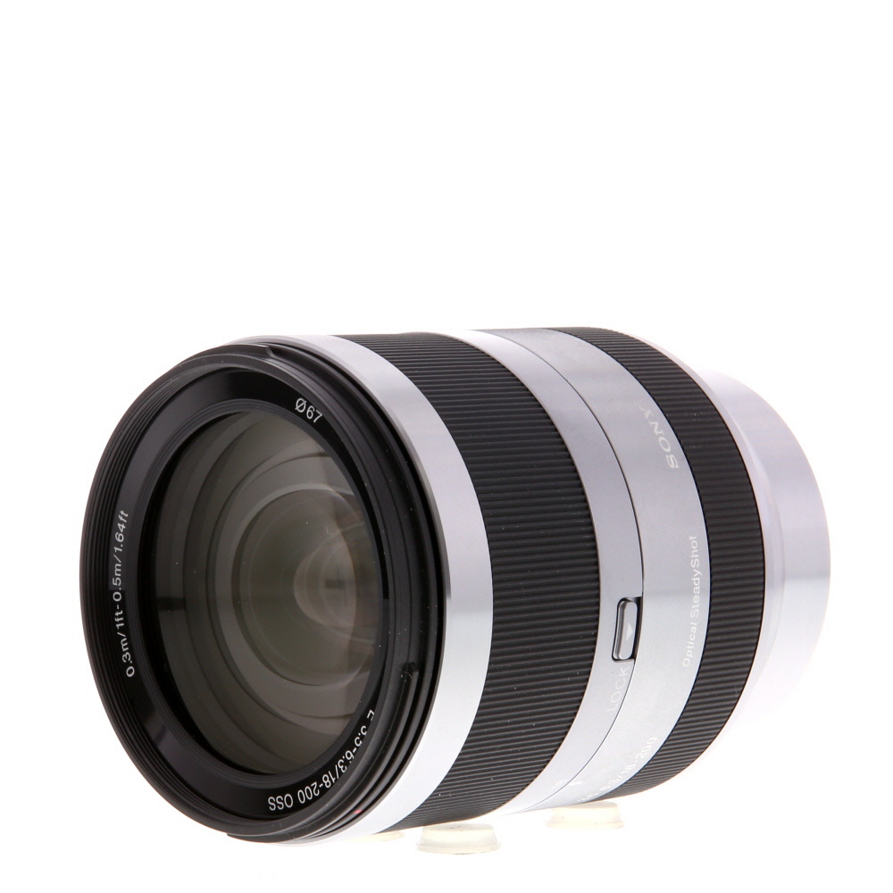 Sony E 18-200mm f/3.5-6.3 OSS Autofocus APS-C Lens for E-Mount, Silver SEL18200
