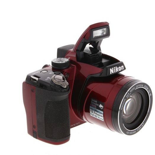 Nikon Coolpix P500 Digital Camera, Red {12.1MP}