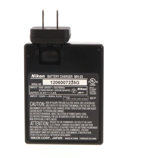 Nikon MH-25 Caricabatteria Rapido Originale Per Batteria EN-EL15 – Spina Europea, Ricarica Affidabile
