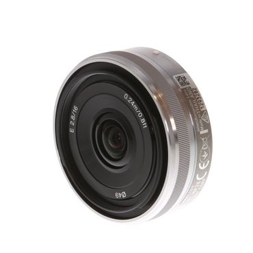 Sony E 16mm f/2.8 Autofocus APS-C Lens for E-Mount, Silver {49} SEL16F28