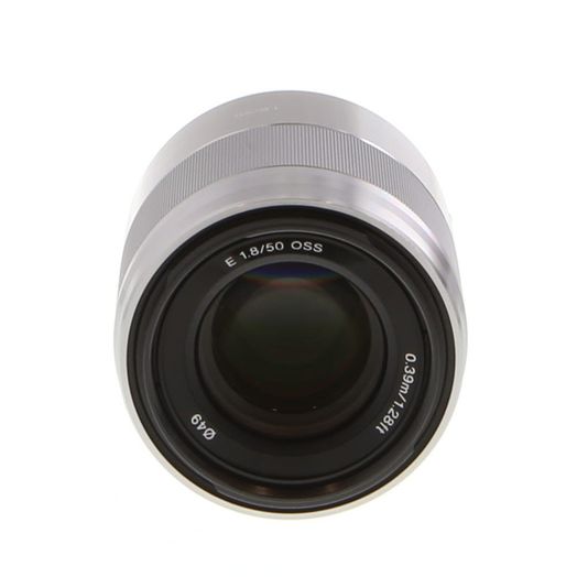 Sony E 50mm f/1.8 OSS Autofocus APS-C Lens for E-Mount, Silver {49