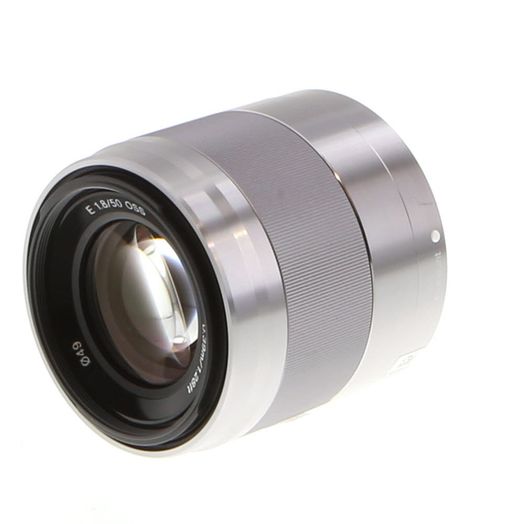 Sony E 50mm f/1.8 OSS Autofocus APS-C Lens for E-Mount, Silver {49
