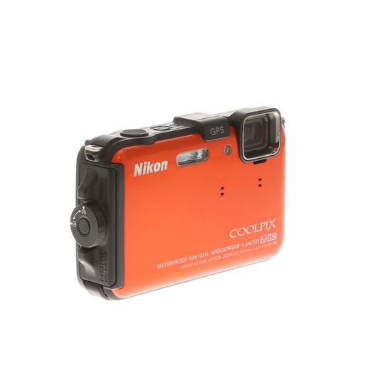 Nikon Coolpix AW100 Waterproof Underwater Digital Camera, Orange