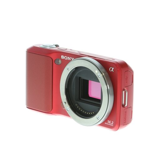 Sony NEX-3 Mirrorless Camera Body, Red {14.2MP}